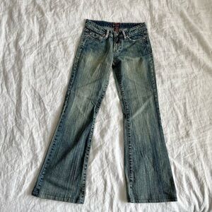 Y2K low rise rhinestone jeans
